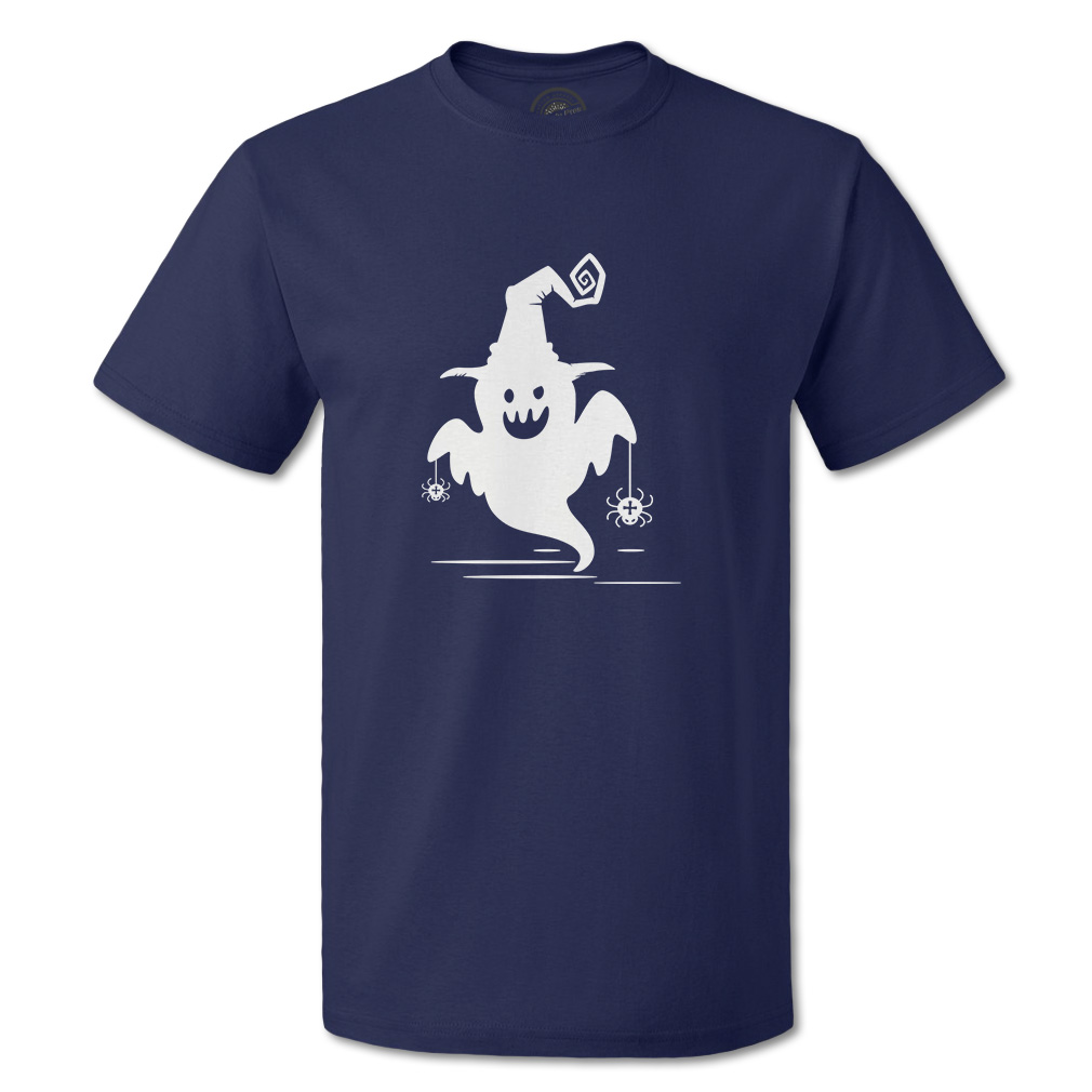 Funny Graphic T Shirts Halloween Boo with Spider Cotton Casper Top Custom - Picture 21 of 24