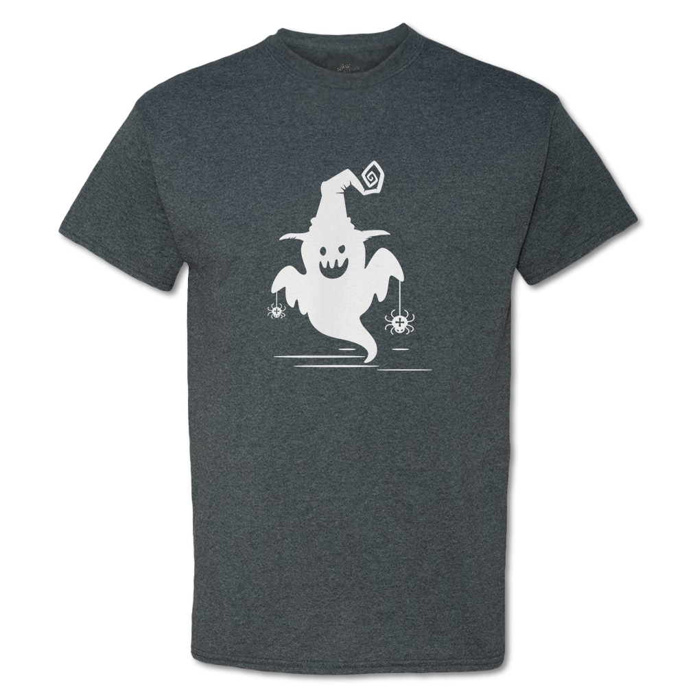Funny Graphic T Shirts Halloween Boo with Spider Cotton Casper Top Custom - Picture 15 of 24