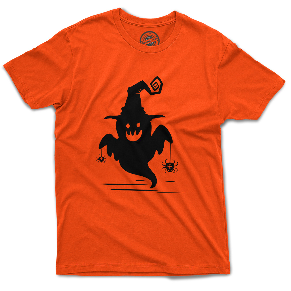 Funny Graphic T Shirts Halloween Boo with Spider Cotton Casper Top Custom - Picture 23 of 24