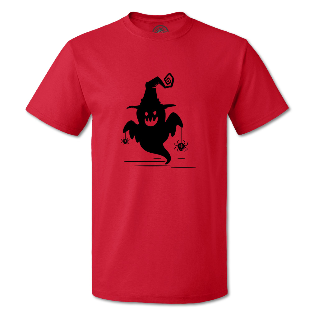 Funny Graphic T Shirts Halloween Boo with Spider Cotton Casper Top Custom - Picture 9 of 24