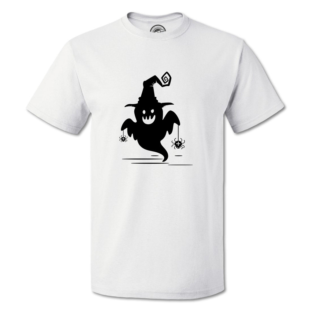 Funny Graphic T Shirts Halloween Boo with Spider Cotton Casper Top Custom - Picture 13 of 24