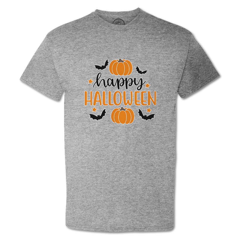 Funny Graphic T Shirts Halloween Happy Halloween Pumpkin Cotton Nightmare Top - Picture 7 of 24