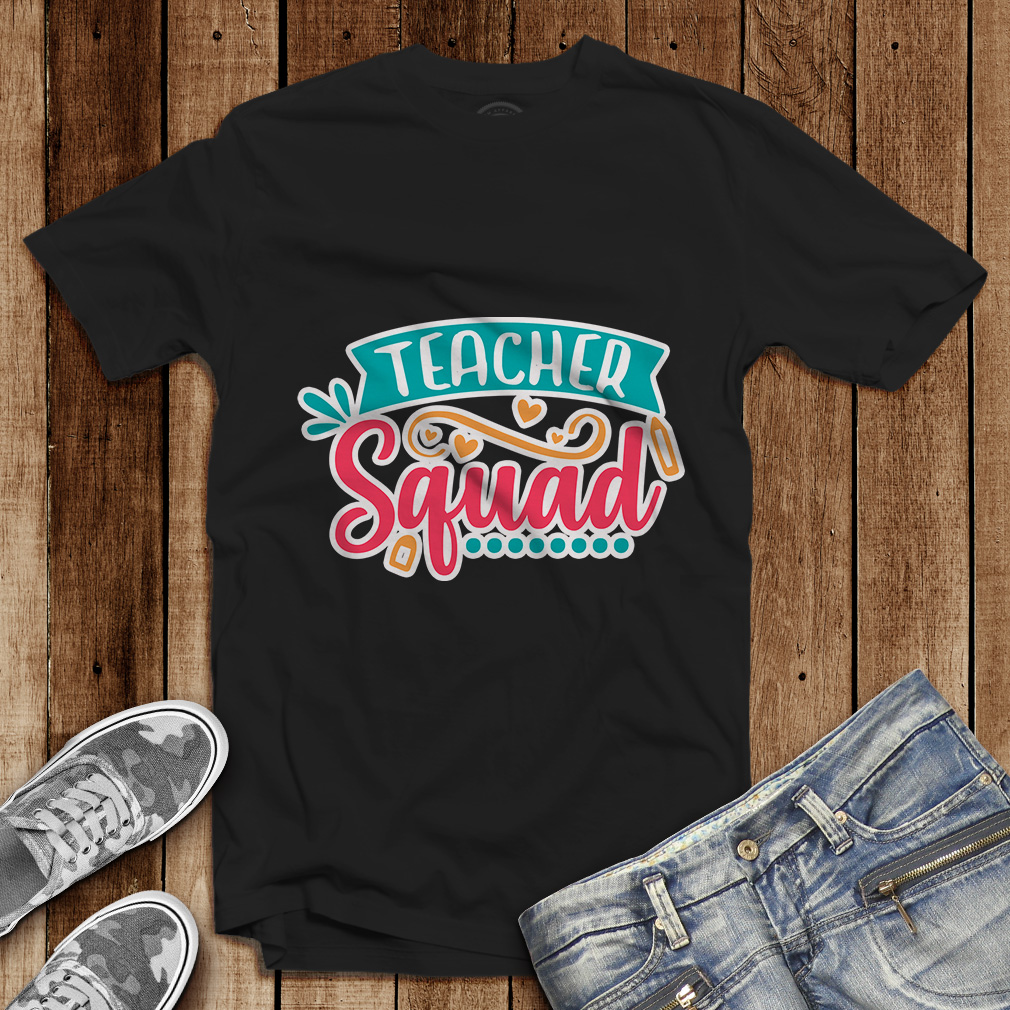 Funny Graphic T Shirts School Teacher Squad Cotton Back to School Top School - Picture 3 of 14