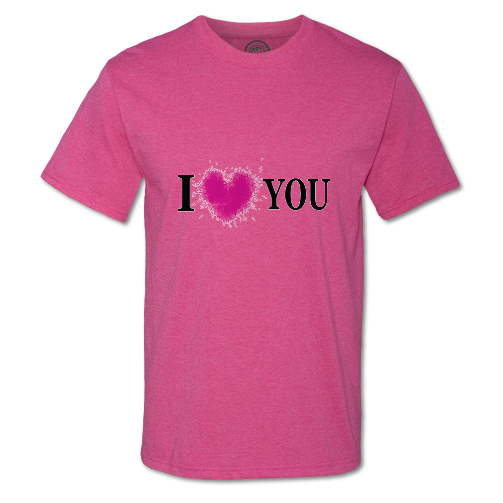 Funny Graphic T Shirts I Love You Valentines Day Cotton I Love You Top Heart - Picture 11 of 14
