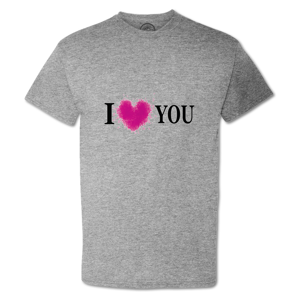 Funny Graphic T Shirts I Love You Valentines Day Cotton I Love You Top Heart - Picture 7 of 14