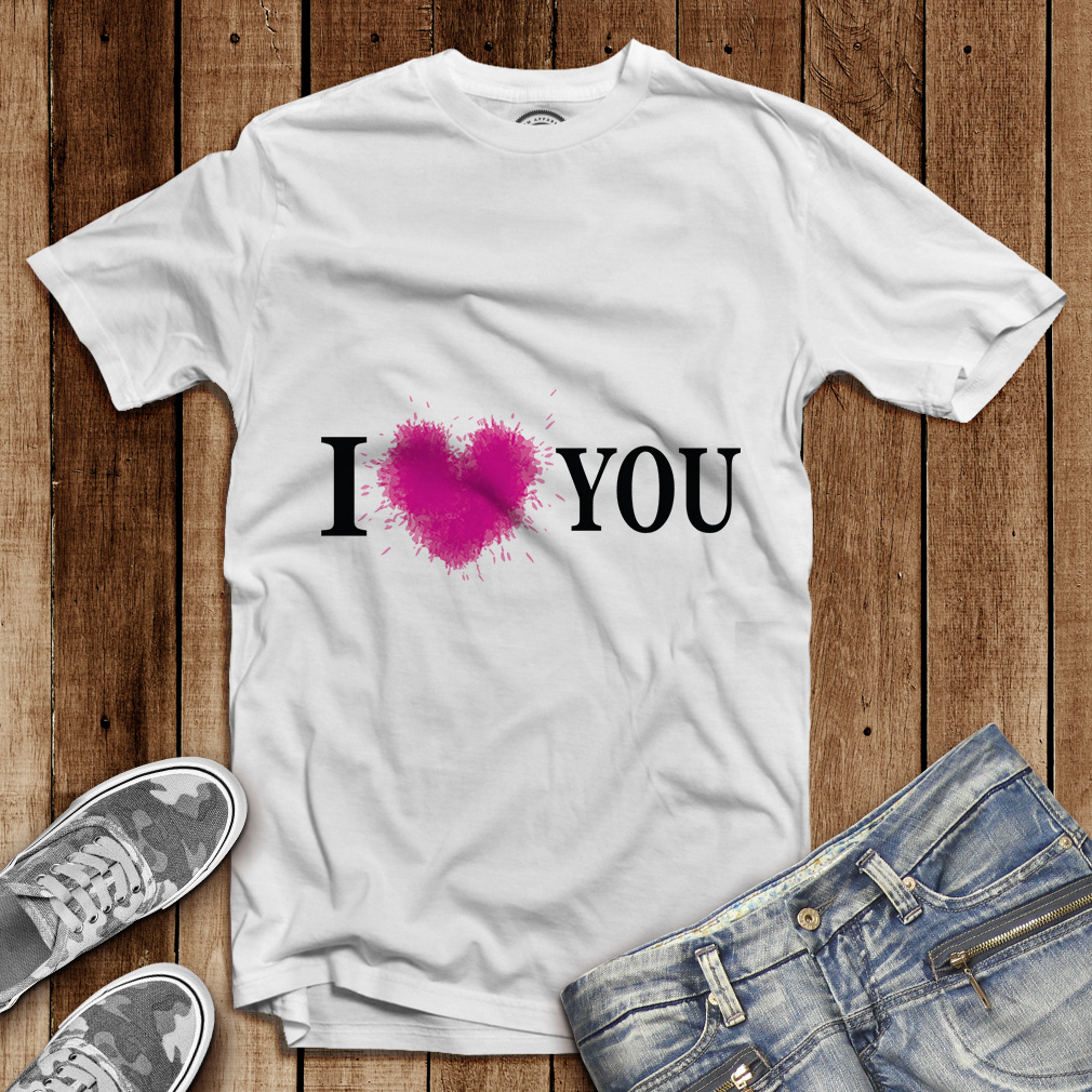 Funny Graphic T Shirts I Love You Valentines Day Cotton I Love You Top Heart - Picture 3 of 14